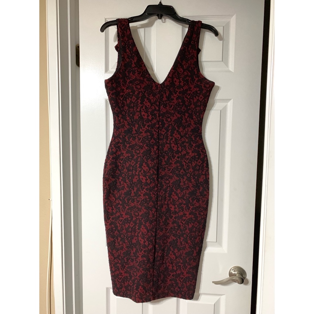 MICHAEL KORS Burgundy & Black Dress
